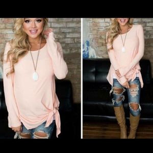 Boutique Pink twist top.  Small. NEW